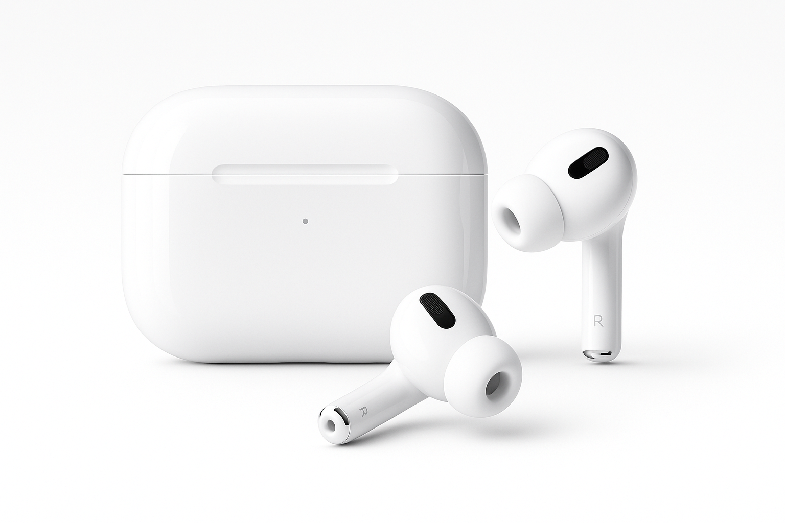 peut tu faire une image des airpods pro avec la boite avec un fond vraiment super blanc derriere 